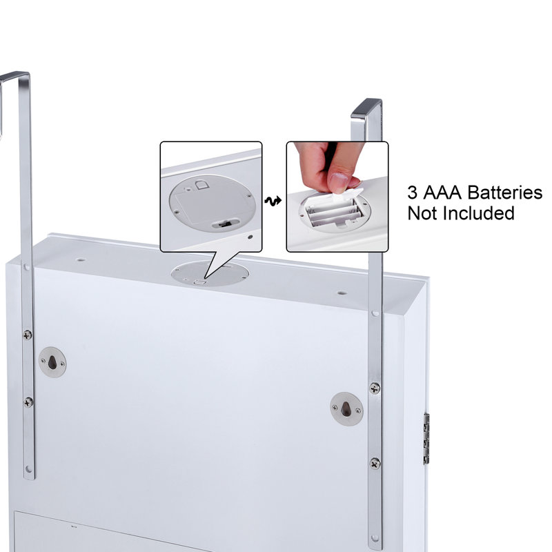 Latitude Run® Askins 14.1'' Wide OvertheDoor Jewelry Armoire with